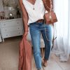 Womens Satin V Neck Lace Trim Buttoned Cami Spaghetti Strap Camisole Sleeveless Tank Tops