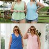 Womens-Plus-Size-Tank-Tops Summer Floral Lace Trim V Neck Shirts Casual Sleeveless Blouses Cute Eyelet Tunics XL-5XL