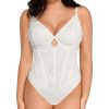 Lace Body Suits Women - Tummy Control V Neck Bodysuit with Side Zipper Going Out Corset Tops for Women Trendy 2025