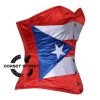 Women’s Red White And Blue Satin Puerto-Rico Flag Overbust Corset Top