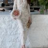 Women V Neck Long Sleeve High Waist Spliced Diamond Elegant Sexy Hollow Out Lace Slimming Dress