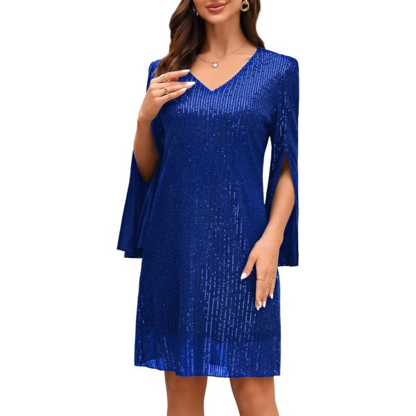 Wedding Guest Cocktail & Formal Dresses for Women - Lace Sequin Prom Evening Dress