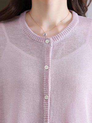 Women's Knitwear Short Sleeve Cardigan Summer Shawl Commuting Casual Top