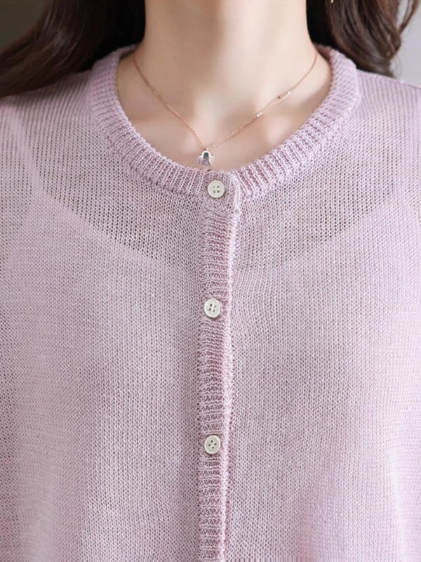 Women's Knitwear Short Sleeve Cardigan Summer Shawl Commuting Casual Top