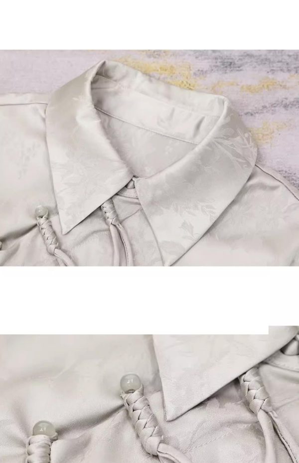 Ladies' Summer Long-Sleeved Chiffon Top for Class Reunions Business Trips Blouse for Women