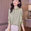 Ladies' Summer Long-Sleeved Chiffon Top for Business Loose Fit Blouse for Women