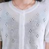 Women's Knitwear Hollow Out Cardigan Summer Short Sleeve Shawl Top Outerwear