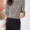 Ladies' Summer Long-Sleeved Chiffon Shirt Flowing for Work Travel Daily Elegant Blouse for Women