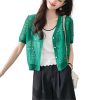 Women's Knitwear Thin Hollow Out Shawl Short Sleeve Ice Silk Outerwear Casual Top
