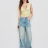 Lace Crop Tank Tops for Women Summer V Neck Sleeveless Going Out Tops Ruched Sexy Tee Trendy T Shirts Casual