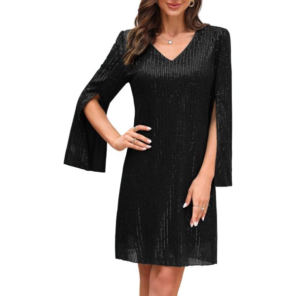 Wedding Guest Dresses for Women Women's Cocktail Dresses Formal Dresses for Women Lace Sequin Prom Dress