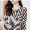Ladies' Summer Long-Sleeved Chiffon Shirt Flowing for Work Travel Daily Elegant Blouse for Women