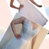Short Lace Wedding Dresses Knee Length Travel Tulle Rhinestones V-Neck Lace Up Bride Gowns Vintage Dress