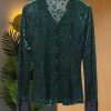 Ladies' Summer Long-Sleeved Chiffon Shirt Plaid Pattern for Riding Ranch Visits Blouse for Women