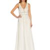 Women's Beaded Mesh Chiffon Gown