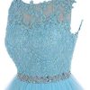 Women's Appliques Beaded Homecoming Dresses for Teens Short Prom Dress Tulle Party Cocktail Gown