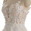 Lace Train Wedding Dress for Bride Aline Applique Bride Dress Long Tulle Off Shoulder Strapless