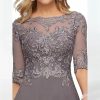 Backless Chiffon Wedding Dresses for Women High Low Tea Length Beaded Lace Formal Evening Gowns