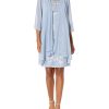 Women's Midi Length Embroidered Fit and Flare Dress
