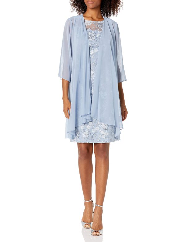 71xSakryEvL.jpg Women's Midi Length Embroidered Fit and Flare Dress