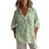 Button Down Shirts for Women V Neck Loose Fit Tops Summer Fashion Blouses Casual Trendy Elegant Floral Graphic Tees