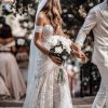 Women's Bohemian Wedding Dresses Sweetheart Mermaid Lace Bridal Gown