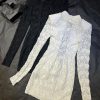 Women's Backless Party Dress - Crisscross Lace-Up Long Sleeve Bodycon Midi Dress
