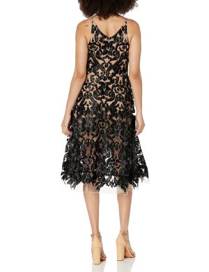 Women's Blair Plunging Fit and Flare Midi Dress