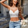 Bralette for Women Wireless Lace Bra V Neck Racerback Cami Tank Y2k Camisoles Adjustable Crop Top