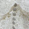 Women's Slimming Embroidery Dress - V-Neck Short Sleeve High Waist Belted Spring Dress