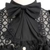 Victorian Blouse Womens Gothic Shirt Vintage Long Sleeve Lotus Ruffle Tops