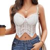 Lace Bralettes for Women Y2k Camisole Lingerie Adjustable Strap Crop Top