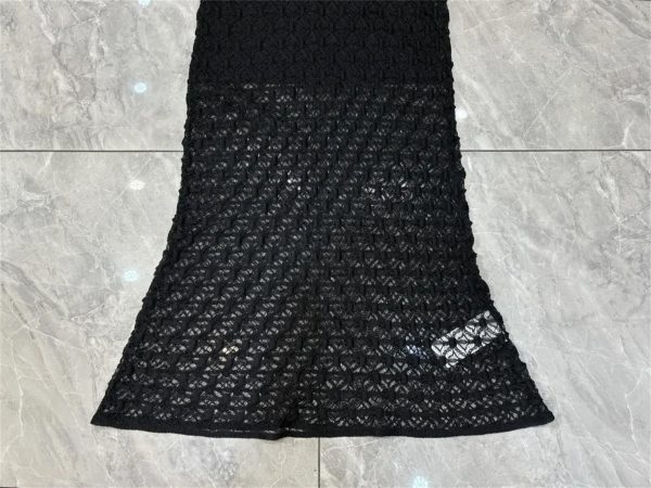Women's Sheer Jacquard Trumpet Dress - Hollow Out Short Sleeve Suspender Mermaid Gown