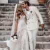 Women's Bohemian Wedding Dresses Sweetheart Mermaid Lace Bridal Gown