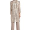 Womens Plus Sequined Lace Pant Suit