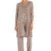 Womens Plus Sequined Lace Pant Suit
