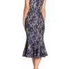 Women's Isabelle Plunging Spaghetti Strap Mermaid Fitted Midi Dress