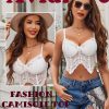 Lace Bralettes for Women Y2k Camisole Lingerie Adjustable Strap Crop Top