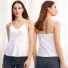 Womens Silk Camisole 100% 19MM Mulberry Silk Basic Tank Tops Summer Casual Classic Top Loose