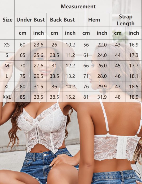Lace Bralettes for Women Y2k Camisole Lingerie Adjustable Strap Crop Top