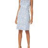 Women's Midi Length Embroidered Fit and Flare Dress