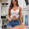 Lace Bralettes for Women Y2k Camisole Lingerie Adjustable Strap Crop Top