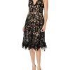 Women's Blair Plunging Fit and Flare Midi Dress