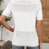 Womens Summer Sweater Casual Short Sleeve Pullover Tops Crewneck Lightweight Shirts Ribbed Knit Dressy Blouse