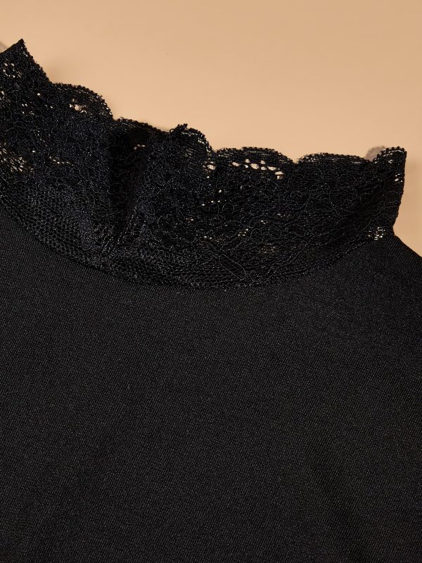 Dickey Detachable Lace Elegant Set Half Top Mock Blouse Collar Base Fake Collar Neck Cover for Women Girls