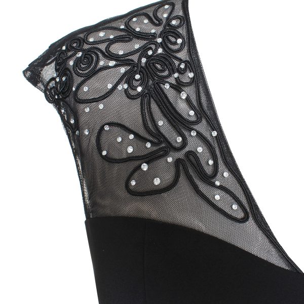 Plus Size Women's Fit and Flare Embroidered Dress