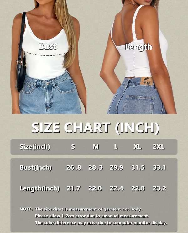 Womens Spaghetti Strap V-Neck Ribbed Tank Tops for Women 2025 Slim Fitted Soft Camisole Basic Layering Shirts