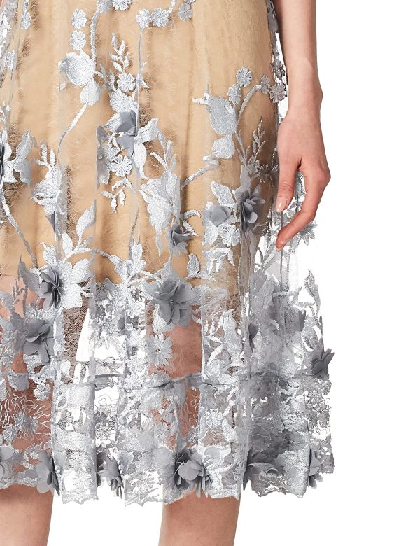 91ZOrIHBOYL.jpg Women's Audrey Spaghetti Strap Midi A-line 3D Floral Dress