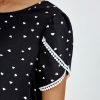 Women's Shirts Summer Casual Crewneck Lace Crochet Short Sleeve Blouses Cute Floral Print Loose Tunic Tops