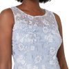 Women's Midi Length Embroidered Fit and Flare Dress